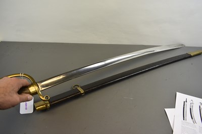 Lot 158 - A RUSSIAN PATTERN 1881 CAVALRY TROOPER'S SHASQUA OR SWORD