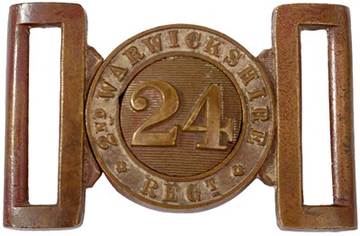 Lot 740 - A 24TH REGIMENT OF FOOT (2ND WARWICKSHIRE) OTHER RANK'S WAIST BELT CLASP