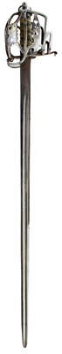 Lot 8 - AN 18TH CENTURY SCOTTISH BASKET-HILTED BACKSWORD