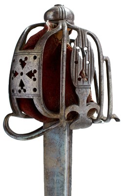 Lot 1 - AN 18TH CENTURY SCOTTISH BASKET-HILTED BACKSWORD