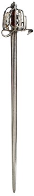 Lot 6 - AN 18TH CENTURY SCOTTISH BASKET-HILTED BACKSWORD