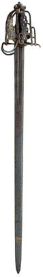Lot 5 - AN 18TH CENTURY SCOTTISH BASKET-HILTED BROADSWORD