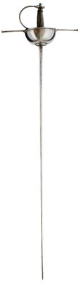 Lot 34 - A 17TH CENTURY SPANISH CUP HILT RAPIER
