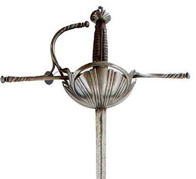 Lot 30 - A COMPOSITE 17TH CENTURY SPANISH CUP-HILT RAPIER