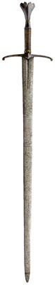 Lot 339 - A NORTH EUROPEAN HAND AND A HALF SWORD IN THE 15TH CENTURY STYLE