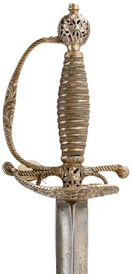 Lot 55 - AN 18TH CENTURY ENGLISH SILVER HILTED SMALL-SWORD