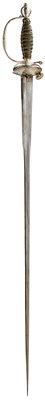 Lot 57 - AN 18TH CENTURY WHITE METAL HILTED SMALL-SWORD