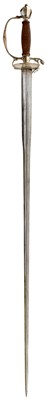 Lot 58 - AN 18TH CENTURY SILVER HILTED SMALL-SWORD