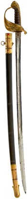 Lot 155 - A SCARCE CRIMEAN WAR PERIOD ROYAL NAVAL DOCKYARD BATTALION OFFICER'S SWORD