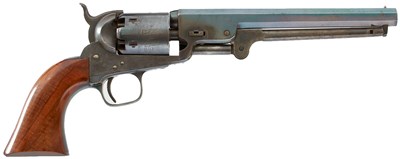 Lot 76 - A GOOD .36 CALIBRE SIX-SHOT PERCUSION COLT NAVY REVOLVER