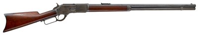 Lot 86 - A GOOD .45-75 OBSOLETE CALIBRE MODEL 1876 WINCHESTER RIFLE