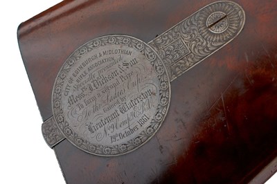 Lot 100 - A FINE .470 CALIBRE PERCUSSION LONG RANGE TARGET RIFLE BY JOHN DICKSON & SON OF EDINBURGH