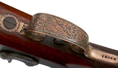 Lot 102 - A FINE AND RARE SILVER MOUNTED .451 PERCUSSION WHITWORTH SPORTING RIFLE BY WATMOUGH