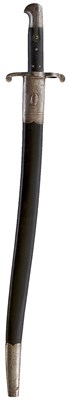 Lot 773 - AN 1863 PATTERN WHITWORTH RIFLE SWORD BAYONET