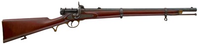 Lot 94 - A GOOD AND VERY RARE .577 CALIBRE BRAND'S PATENT CAPPING BREECH LOADING CARBINE BY WILLIAM TERRY