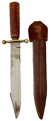 Lot 176 - A SMALL BOWIE KNIFE BY GEORGE BUTLER