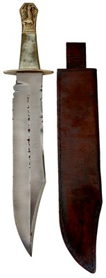 Lot 181 - A LARGE MODERN BOWIE KNIFE BY J. E. MIDDLETON & SONS