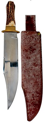 Lot 183 - A LARGE MODERN BOWIE KNIFE BY J. E. MIDDLETON & SONS
