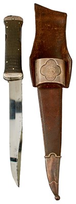 Lot 168 - A VICTORIAN HALLMARKED SILVER FOLDING CAMPAIGN BOWIE KNIFE BY THORNHILL