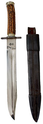 Lot 172 - A GOOD BOWIE KNIFE BY JOSEPH RODGERS & SONS