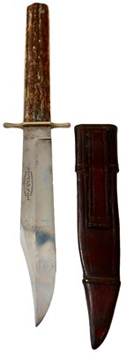 Lot 178 - A SMALL BOWIE KNIFE BY JOHN CLARKE & SON