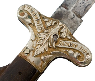Lot 186 - A 19TH CENTURY LIBERTY & UNION FOLDING DIRK OR KNIFE BY WRAGG & SONS