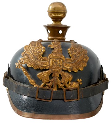 Lot 812 - A PRUSSIAN OTHER RANKS ARTILLERY PICKELHAUBE