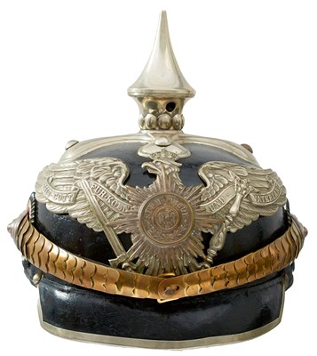 Lot 816 - A PRUSSIAN 2ND GARDE DRAGOONS (EMPRESS ALEXANDRA OF RUSSIA) PICKELHAUBE