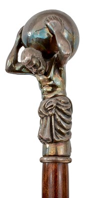 Lot 858 - AN EARLY 20TH CENTURY WALKING STICK OF CLASSICAL GREEK INTEREST