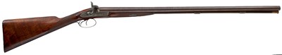Lot 400 - A 10-BORE DOUBLE BARRELLED PERCUSSION SPORTING GUN BY FREDERICK SHARP