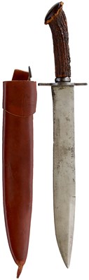 Lot 202 - A LARGE VICTORIAN BOWIE KNIFE BY MANTON OF CALCUTTA