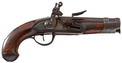 Lot 451 - A .600 CALIBRE FRENCH FLINTLOCK MODEL AN IX GENDARMERIE SERVICE PISTOL