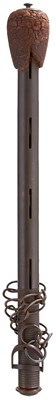Lot 843 - A RARE 19TH CENTURY METAL RIOT TRUNCHEON