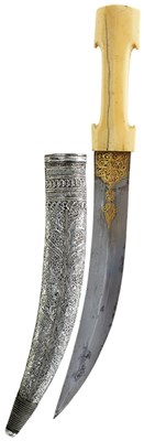 Lot 636 - A 19TH CENTURY OTTOMAN JAMBIYA