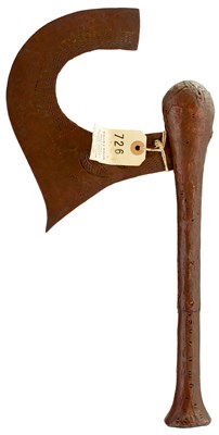 Lot 620 - AN EARLY 20TH CENTURY CONGOLESE SONGYE TRIBE COPPER AXE