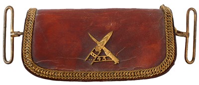 Lot 701 - AN INDIAN ARMY 43RD ERINPURA REGIMENT SHOULDER BELT POUCH