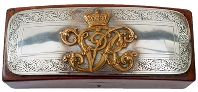 Lot 703 - A VICTORIAN OFFICER'S SHOULDER BELT POUCH FLAP