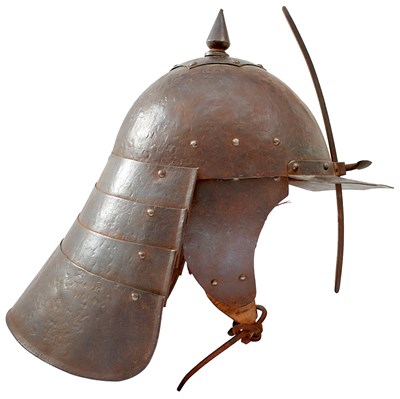 Lot 317 - A COPY OF A LOBSTER TAILED POT OR HELMET