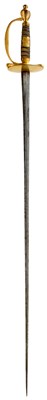 Lot 295 - A GEORGIAN NAVAL OFFICER'S SWORD FOR A SECRETARY AND PURSER