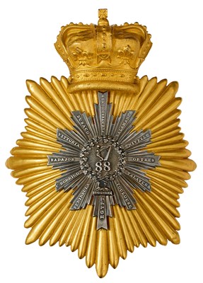 Lot 708 - AN 88TH (CONNAUGHT RANGERS) BELL TOP SHAKO PLATE