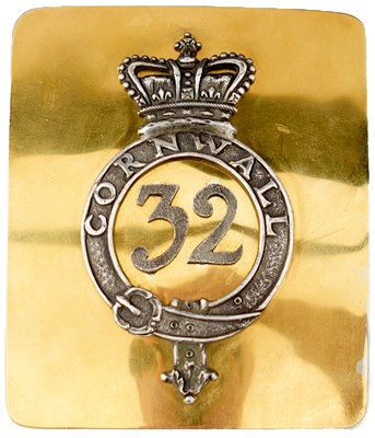 Lot 720 - A 32ND (CORNWALL) REGIMENT OFFICER'S SHOULDER BELT PLATE