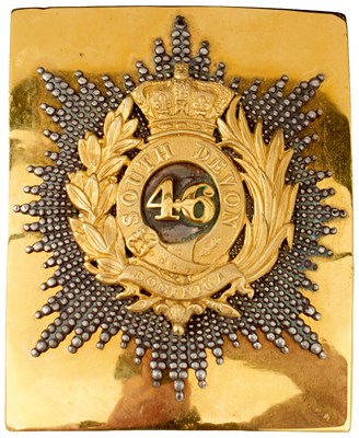 Lot 729 - A 46TH (SOUTH DEVON) REGIMENT OFFICER'S SHOULDER BELT PLATE