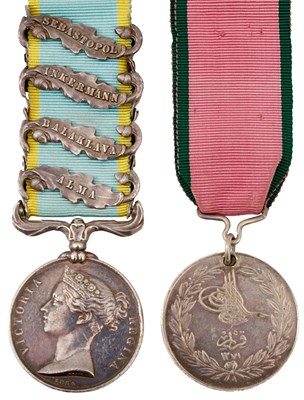 Lot 753 - A CRIMEAN WAR MEDAL GROUP TO EDWARD DUKE ROYAL HORSE ARTILLERY