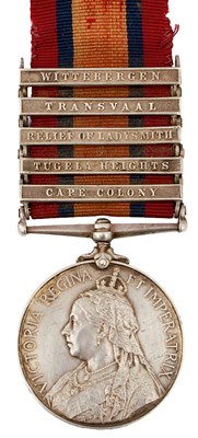 Lot 755 - QUEEN'S SOUTH AFRICA MEDAL TO CORPORAL FAR & CAR ASC