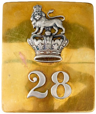 Lot 732 - A 28TH (NORTH GLOUCESTERSHIRE) REGIMENT OFFICER'S SHOULDER BELT PLATE