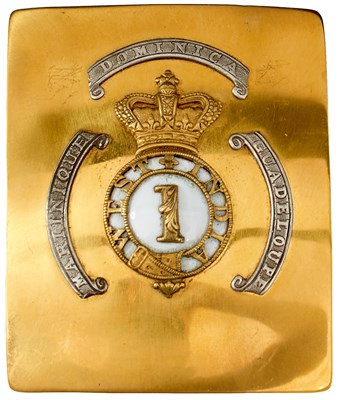 Lot 723 - A GEORGE IV 1ST (WEST INDIAN) REGIMENT OFFICER'S SHOULDER BELT PLATE