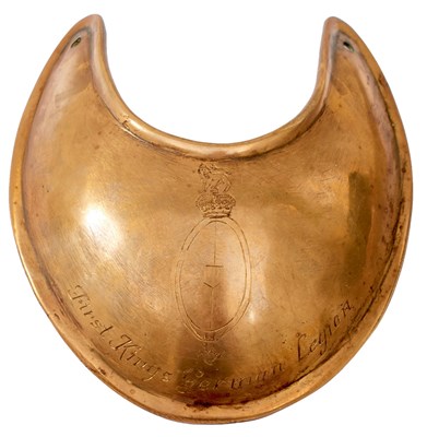 Lot 706 - A GORGET TO THE KING'S GERMAN LEGION