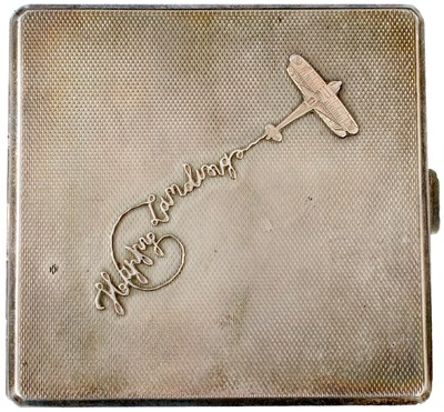 Lot 831 - OF RAF INTEREST - A HALLMARKED SILVER CIGARETTE CASE