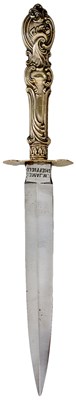 Lot 190 - A FREDERICK WALTER JAMES CUTLERY HANDLE BOWIE KNIFE