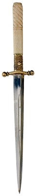 Lot 195 - A FREDERICK WALTER JAMES CUTLERY HANDLE BOWIE KNIFE